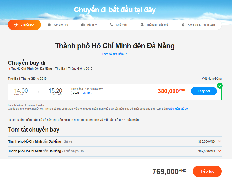 bước 5-HƯỚNG DẪN ĐẶT GIỮ CHỖ VÉ TRÊN TRANG HÃNG JETSTAR