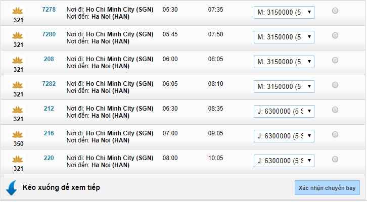 bước 2-HƯỚNG DẪN BOOK VÉ VIETNAM AIRLINES TRÊN MUADI.COM.VN